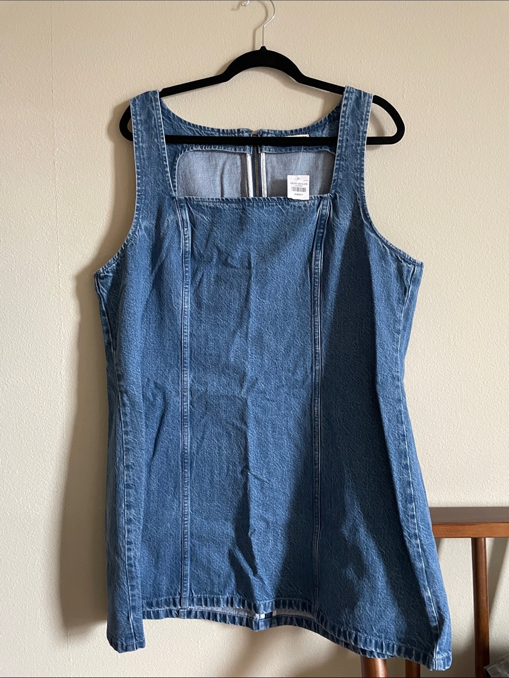 Abercrombie & Fitch Blue Denim Sleeveless Square-Neck Mini Dress XL Petite